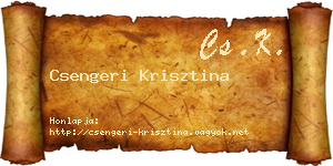 Csengeri Krisztina névjegykártya