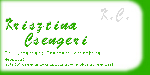 krisztina csengeri business card